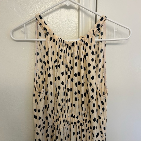 Kate Spade Take a Walk on the Wild Side Halter Dress Size 6 Cream/Black Midi - Picture 4 of 13